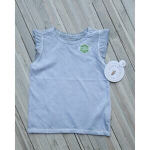 Gray Flutter Sleeve Shirt Burts Bees Organic Size 3T NWT